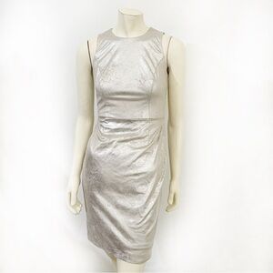 Ralph Lauren Metallic Sleeveless Fitted Dress Size 2P
